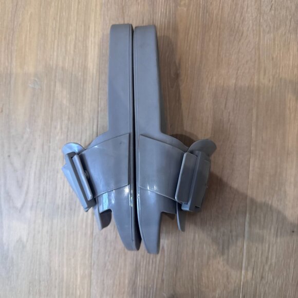 Melissa Beach Slide IV Sandals | Putty Taupe Buckle Slides | Size 6 | Minimalist - Picture 3 of 14